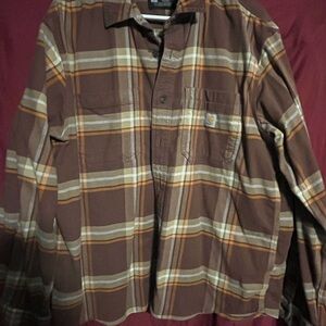 Carhartt Rugged Flex Plaid Shirt - Brown and Orange